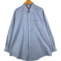 古着 80~90年代 ブルックスブラザーズ Brooks Brothers Est.1818 長袖 ボタンダウンシャツ USA製 メンズXL相当 ヴィンテージ/eaa590596