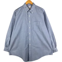 古着 80~90年代 ブルックスブラザーズ Brooks Brothers MAKERS 長袖 ボタンダウンシャツ USA製 メンズXL相当 ヴィンテージ/eaa590597