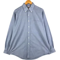 古着 80~90年代 ブルックスブラザーズ Brooks Brothers Est.1818 長袖 ボタンダウンシャツ USA製 メンズL相当 ヴィンテージ/eaa590900