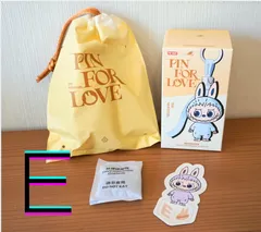 【完全正規品】LABUBU ラブブ Pin for love　イニシャル　【E】　　POP MART