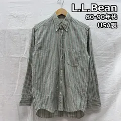 L.L.Bean エルエルビーン シャツ、ブラウス 長袖 80s 90s USA製 旧タグ シアサッカー マルチストライプ ボタンダウン シャツ