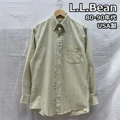L.L.Bean エルエルビーン シャツ、ブラウス 長袖 80s 90s 旧タグ USA製 ストライプ ボタンダウン シャツ 15-32