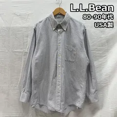 L.L.Bean エルエルビーン シャツ、ブラウス 長袖 80s 90s USA製 旧タグ コットン チェック ボタンダウン シャツ 16 2/1-33