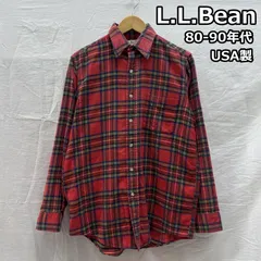 L.L.Bean エルエルビーン シャツ、ブラウス 長袖 80s 90s 旧タグ USA製 タータンチェック コットン シャツ