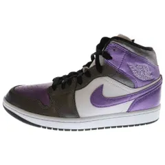 NIKE (ナイキ) W AIR JORDAN 1 MID SE Metallic Purple HJ5911-105 ウィメンズ エアジョーダン1 ミッド メタリックパープル ミッドカットスニーカー US W10.5/27.5cm