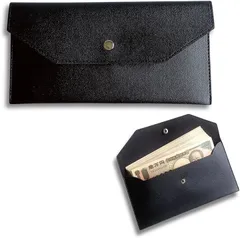 nervousrhinos スリム お札入れ ケース 100万円収納対応 薄型 現金ホルダー 薄型財布 メンズ レディース フェイクレザー Smart Cash Holder (カーボンブラック)