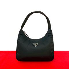 極 美品 PRADA プラダ 三角ロゴ 金具 ナイロン トートバッグ