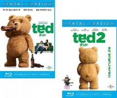 テッド ted(2枚セット)1、2 ブルーレイディスク【全巻 洋画 中古 Blu-ray】ケース無:: レンタル落ち
