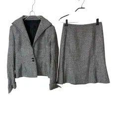 RE259【美品】UNTITLED アンタイトル スカートセットアップ ツイード グレー サイズジャケット2 スカート1