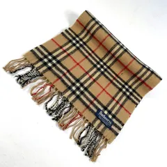 t1540 バーバリーズ　マフラー　ラムズウール100% オールドバーバリー　ノバチェックフリンジマフラー　イギリス製