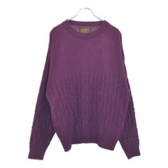 ヴィンテージ SOFIL ケーブルニット ハンドニット セーター 紫 ピンク 