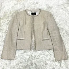 23区　ノーカラージャケット　ツイード　40  Lサイズ相当