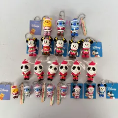 Disney ディズニー マスコット キーホルダー クリスマス限定 22体 セット ミッキー ミニー ジャック プーさん タグ付き まとめ売り サンタクロース トナカイ