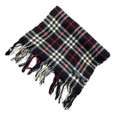 t1587バーバリー バーバリーロンドン マフラー ストール ショール ブラック ノバチェック 100%カシミア イングランド製