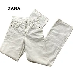 【ZARA/ザラ】WIDE LEG  ワイドデニム ホワイトデニム 白デニム ストレート（中古・美品）