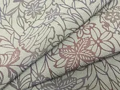 平和屋着物▽小紋　単衣　型染め　雪輪草花文　洗える着物　AABC3855fy 平和屋着物▽小紋 単衣 型染め 雪輪草花文 洗える着物 AABC3855fy