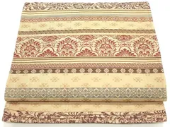 平和屋着物●六通柄　京袋帯　生紬　横段花唐草文　正絹　逸品　DAAY0285ob 平和屋着物○六通柄 京袋帯 生紬 横段花唐草文 正絹 逸品 DAAY0285ob