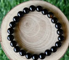 天然石ブレスレット 数珠 ブラックオニキス 8mm 誕生石 エネルギー上昇 天然石 ブレスレット パワーストーン ユニセックス 匿名配送