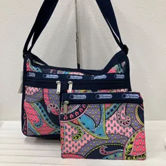 4259 LeSportsac レスポートサック　ショルダーバッグ　ペイズリー　ネイビー　マルチカラー　ポーチ付き　軽量　カジュアル　シンプル　ポケット多数　レディース　ナイロン　デラックスエブリデイ