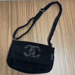 ★CHANEL シャネル ノベルティ ショルダーバッグ PRECISION ブラック ココマーク 限定品 パイル地