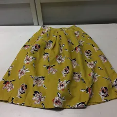 送料無料★Free's Mart フリーズマート★ロングスカート　フレアスカート 美スタイル★フリーサイズ★花柄イエロー#41028sNj53