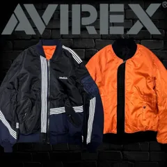 AVIREX アヴィレックス CROSSOVER MA-1 JACKET ヘビーナイロンツイル 薄中綿 リバーシブル MA-1 フライトジャケット ジップアップ ジャケット パデッドブルゾン 783-4252029 定4万 ネイビー ▲081▼51029m01