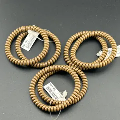 【新品】ヘアアクセサリー スプリング ブラウン ３点 ６本セット ヘアゴム◆