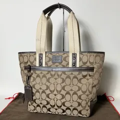 2510-57｜コーチ シグネチャー トートバッグ ダークブラウン