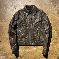 John Galliano Belted Leather Jacket - メルカリ