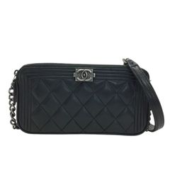 CHANEL（シャネル）　ボーイシャネル　チェーンウォレット　22番台　A84069　ショルダーバッグ　ブラック シャネル ボーイシャネル チェーンウォレット ブラック A84069