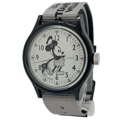 [중고] TIMEX | 타이멕스 증기선 윌리 미키 마우스 월트 디즈니 90주년 기념 손목시계 블랙×그레이[오와리 코마이점]