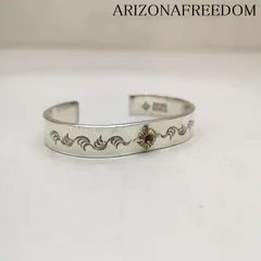ARIZONAFREEDOM アリゾナフリーダム アクセサリー ブレスレット、バングル 唐草 太陽神 バングル ブレスレット K18 シルバー 石なし
