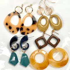 ピアス　４点セット　ハンドメイド　アクセサリー　大ぶり