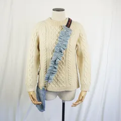 R141【リメイク】フリル　スマホショルダーポーチ付き　デニム　スマホケース