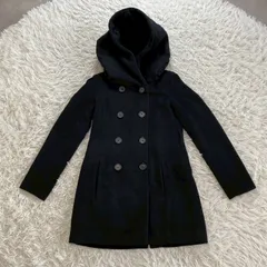 EGOIST （エゴイスト） 起毛ダブルブレストコート フーディージャケット ウール混 中綿入り