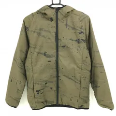 【新品】オークリー ジップパーカー カーキ系×黒 総柄 裏微起毛 撥水 防風 保温 ジャケット メンズ M ゴルフウェア Oakley