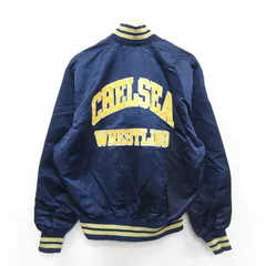 L/古着 長袖 ハーフジップ ナイロン ジャケット メンズ 90s CHELSEA 紺他 ネイビー 25oct30 中古 アウター ウインドブレーカー