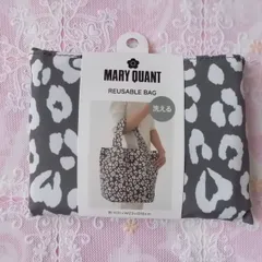 マリークワント MARY QUANT 洗えるエコバッグ REUSABLE BAG  レオパード・グレー