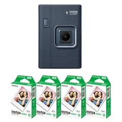 (フィルム40枚付)富士フィルム　チェキリプレイプラス　ミッドナイトブルー チェキカメラ ins mini LiPlay+　MIDNIGHT BLUE