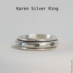 KarenSilver】ハンドメイド ヴィンテージシルバー トライバルリング