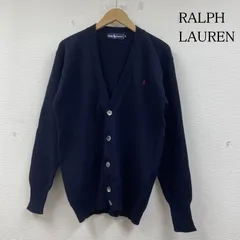 RALPHLAUREN ラルフローレン カーディガン 長袖 90s カーディガン ニット 長袖 ボタン セーター ロゴ ワンポイント 刺繍 ウール