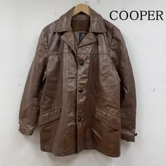 COOPER クーパー ジャケット、上着 レザージャケット 70s USA製 レザー ジャケット ハーフコート 本革 ブラウン くるみボタン