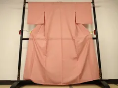 平和屋着物＊夏物　人間国宝・羽田登喜男監修　色無地　絽　深支子色　さんび謹製　洗える着物　AABC3414jdのサムネイル