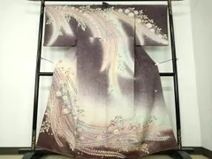 平和屋着物●訪問着　作家物　絞り　辻が花　暈し染め　銀通し地　正絹　逸品　未使用　DAAY1668ps