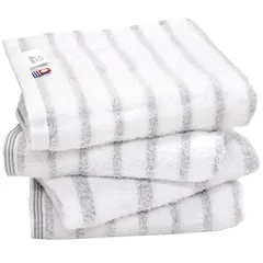 【人気商品】瞬間吸水 速乾 今治ブランド ボーダー 部屋干し 日本製 綿100％ グレー 4枚セット 柔らか ミスト mist ソフト hiorie(ヒオリエ) imabari フェイスタオル 認定 towel 今治タオル