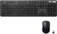 エレコム ワイヤレスキーボード マウスセット メンブレン 薄型 フルキーボード ブラック TK-FDM110MBK
