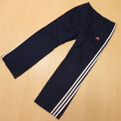 )812★ adidas アディダス CLIMALITE ジャージ トラックパンツ M スポーツ 運動着 3ストライプ Women's 紺 ネイビー 古着