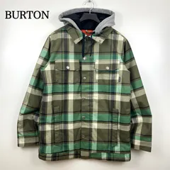 BURTON SNOWBOARDS sweat hoodie plaid jacket S バートン スノーボード フード付 チェックジャケット スキー スノボー 雪山 近年モデル 美品