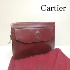 Cartier カルティエ セカンドバッグ must de Cartier  セカンド バッグ クラッチ バッグ レザー ロゴ型押しのサムネイル