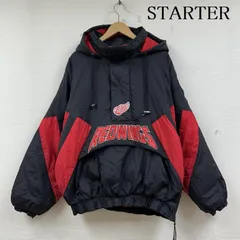 スターター NHLレッドウィングス ハーフジップ刺繍 中綿ナイロンジャケット 超希少】 スターター レッドウィング NHL ナイロンジャケット 刺繍 XL